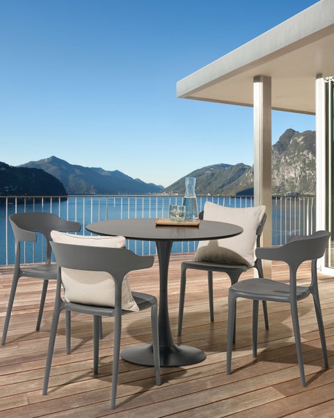 Gartenstuhl 4er Set GUBBIO Grau