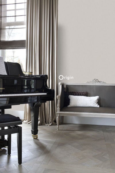 Origin Wallcoverings Tapete Leinen-Optik Helltaupe - 53 cm x 10.05 m - 347005