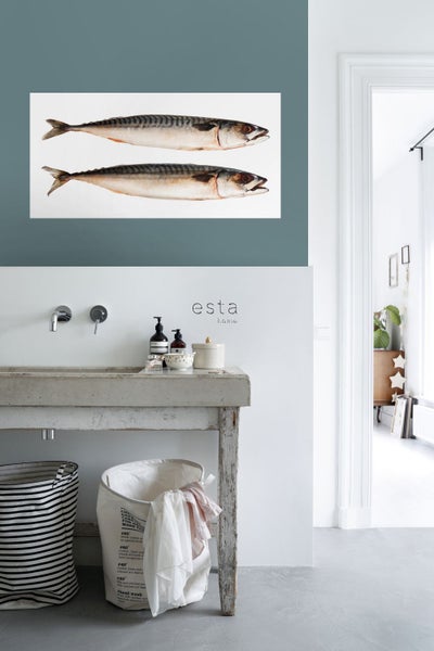 ESTAhome Wandtattoo Fische Grau - 97 x 48.5 cm - 159040