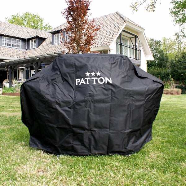PATTON Grillabdeckung - 145x60x115cm Grillschutzhülle für C2 Charcoal Chef - Oxford-Stoff - Schwarz