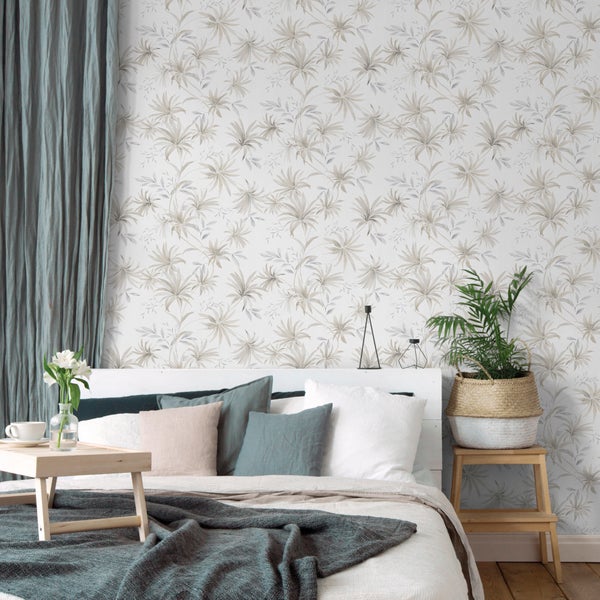 Sanders und Sanders Tapete Blätter Grau - 53 cm x 10 m - 640224