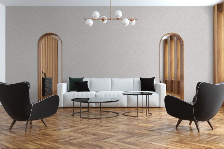 Livingwalls Tapete mit malerischem Effekt Grau und Silber - 53 cm x 10.05 m - AS-379024