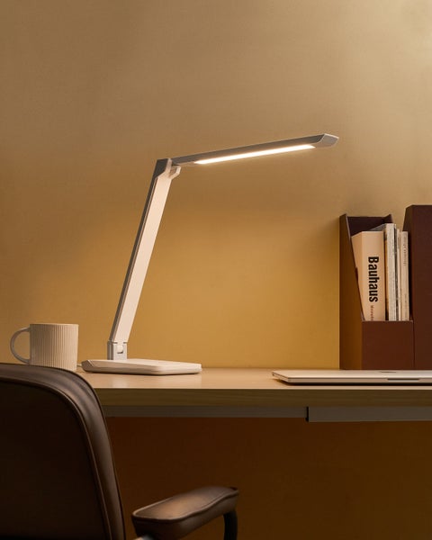 Eine Gartenszene mit grauer Loungegarnitur, Couchtisch, Außenteppich und Pflanzen