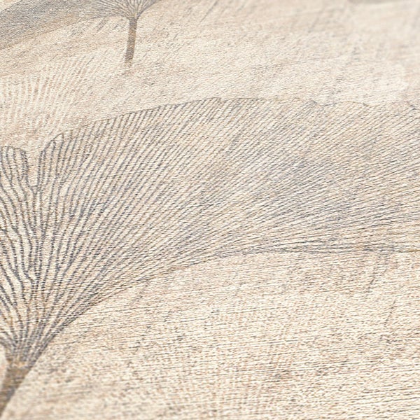 A.S. Création Tapete Ginkgoblätter Sandbeige - 53 cm x 10.05 m - AS-322653