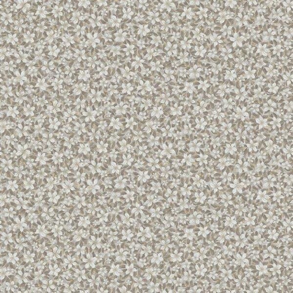 Borastapeter Tapete Blumenmuster Beige - 53 cm x 10.05 m - 660919