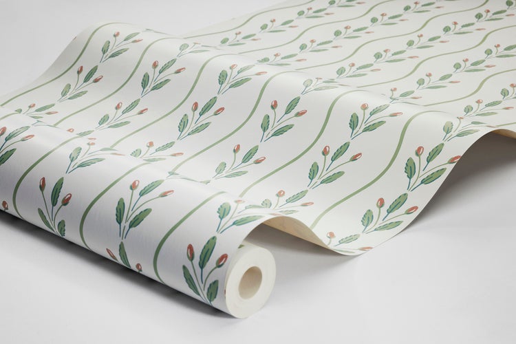Borastapeter Tapete Blumen Grün - 53 cm x 10.05 m - 662630