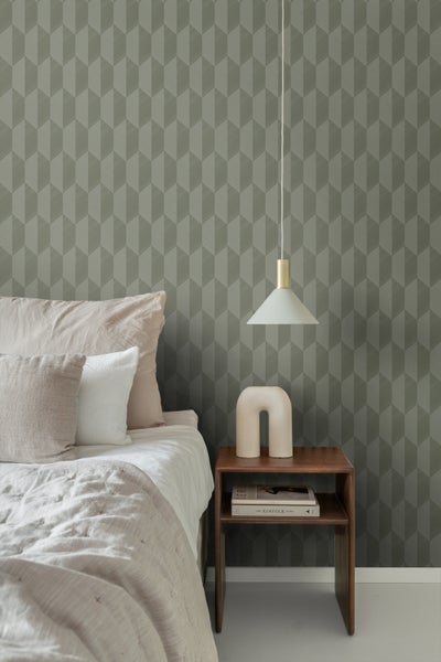 Origin Wallcoverings Tapete 3D Muster Dunkelgrün - 50 x 900 cm - 348036
