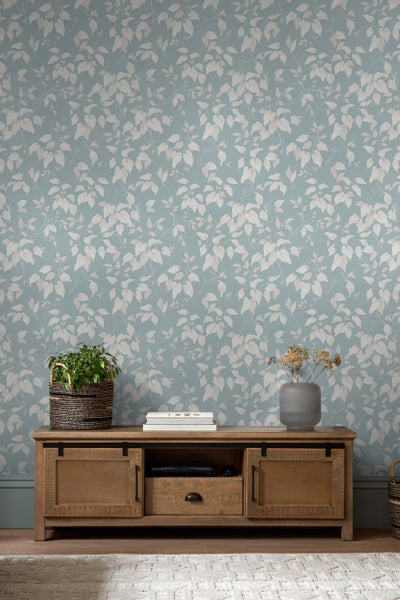 Next Vliestapete | Trail Flower - Blau - 10mx52cm