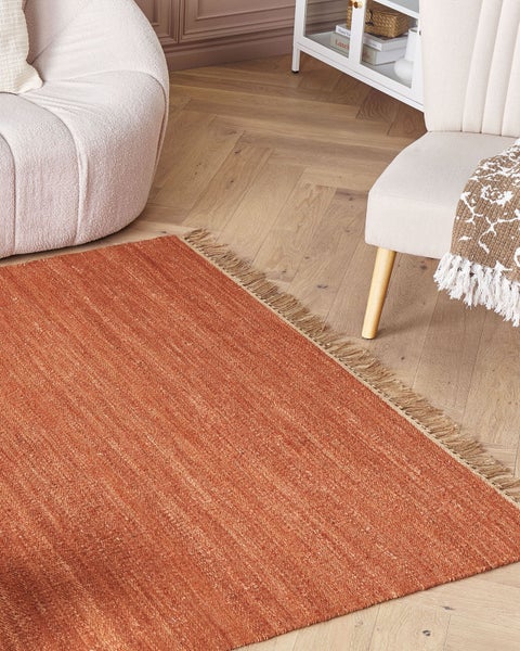 Teppich LUNIA Hellrot 160 x 230 cm Jute