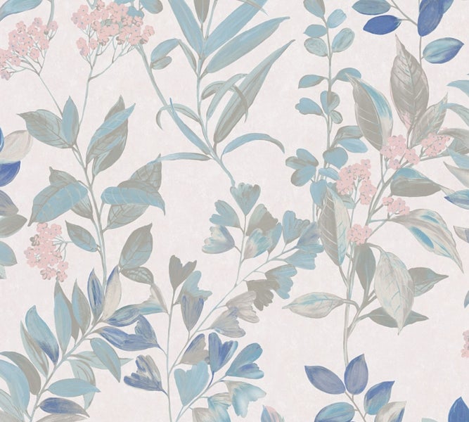 Tapete mit floralem Muster aus Blättern