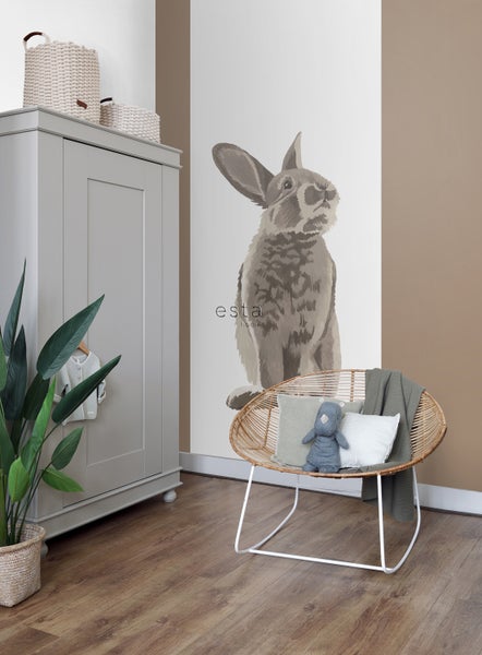 ESTAhome Fototapete Hase Braun - 1 x 2,79 m - 159052