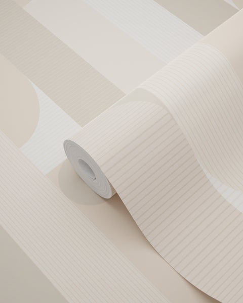 ESTAhome Tapete geometrische Formen Beige - 50 x 900 cm - 131056
