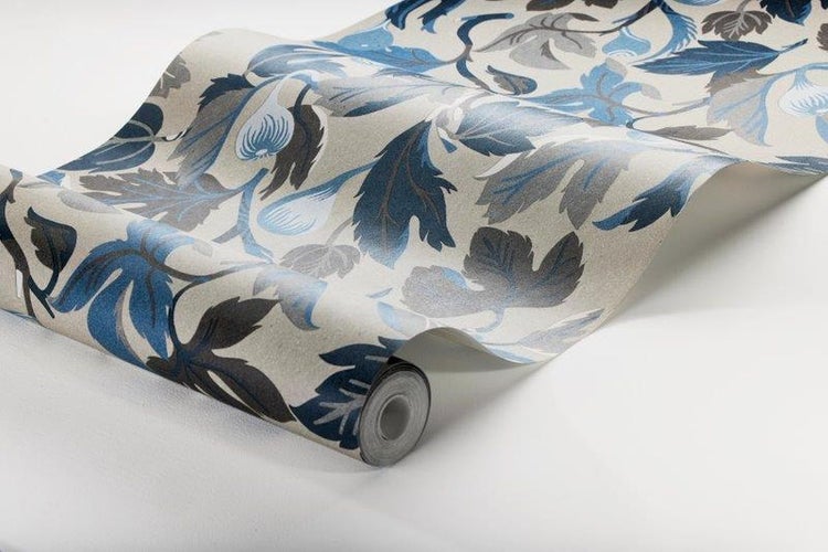 Borastapeter Tapete Blätter Graublau - 49 cm x 10.05 m - 660801