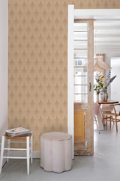 ESTAhome Tapete grafische Form Terrakottarosa - 50 x 900 cm - 139635