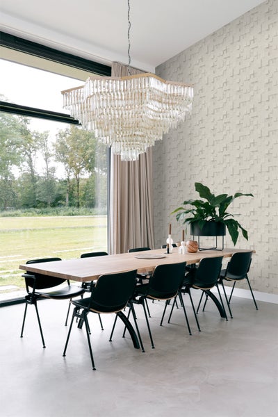Origin Wallcoverings Tapete 3D-Würfel Hellbeige - 50 x 900 cm - 347896