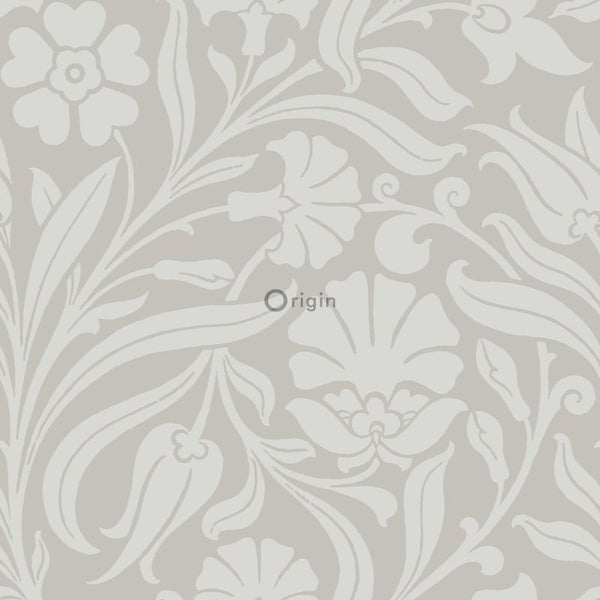 Origin Wallcoverings Tapete Blumen Grau - 53 cm x 10.05 m - 346636