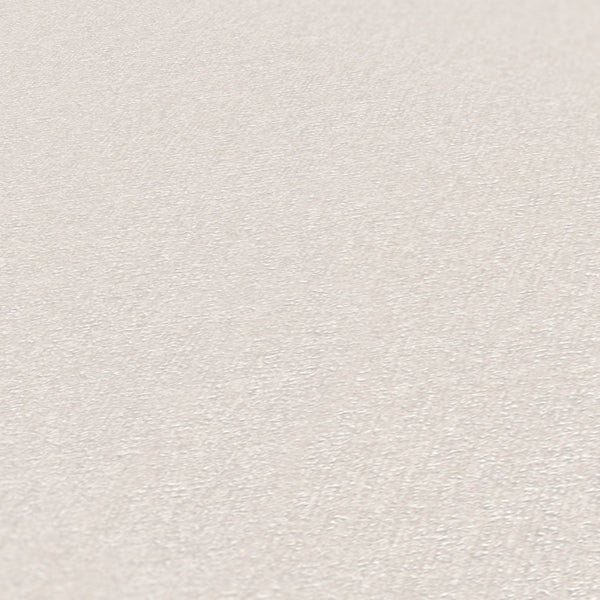 A.S. Création Tapete Uni Creme-Beige, Weiß und Grau - 53 cm x 10.05 m - AS-389256