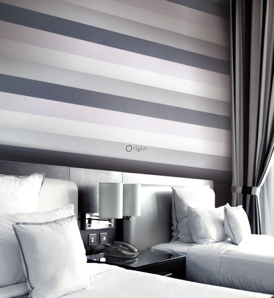 Origin Wallcoverings Tapete Streifen Lila und Violett - 53 cm x 10.05 m - 346517