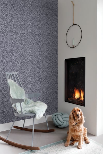 ESTAhome Tapete Blumen Blau - 50 x 900 cm - 131668