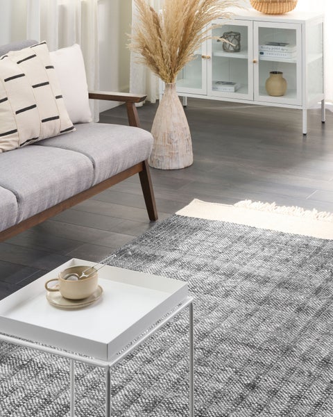Teppich ATLANTI Schwarz 140 x 200 cm Wolle