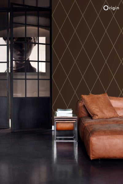 Origin Wallcoverings Tapete Karomuster Braun und Bronze - 53 cm x 10.05 m - 345717