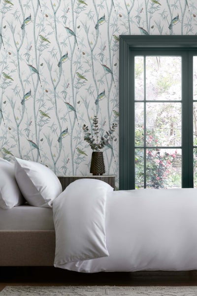 Next Vliesbehang | Chinoiserie Bird Trail - Blau - 10mx52cm