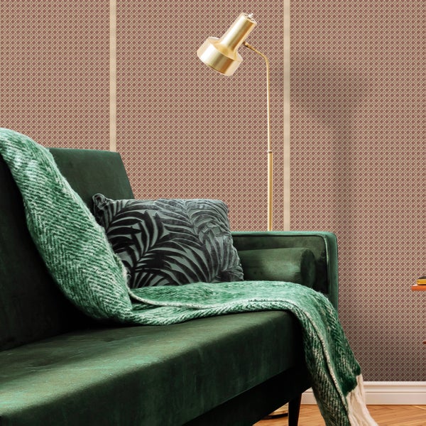 Sanders und Sanders Tapete Karomuster Terrakotta - 53 cm x 10 m - 640512