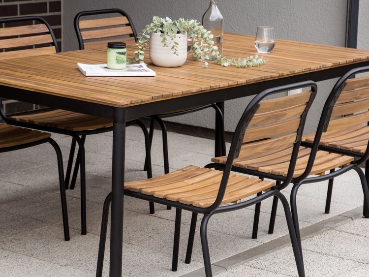 Gartentisch VALLESE 180 cm 90 cm Akazienholz Braun