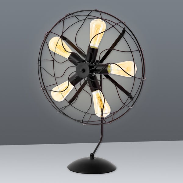 Dekorative Tischleuchte im Ventilator Design mit mehreren Leuchtmitteln