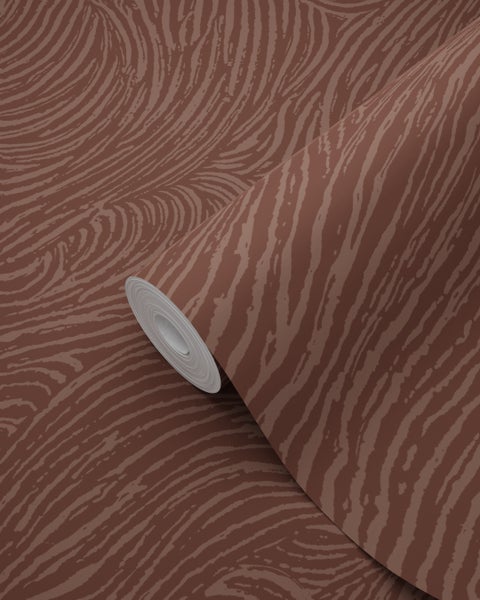 ESTAhome Tapete 3d Wellenförmige Linien mauve-violett - 50 x 900 cm - 131369