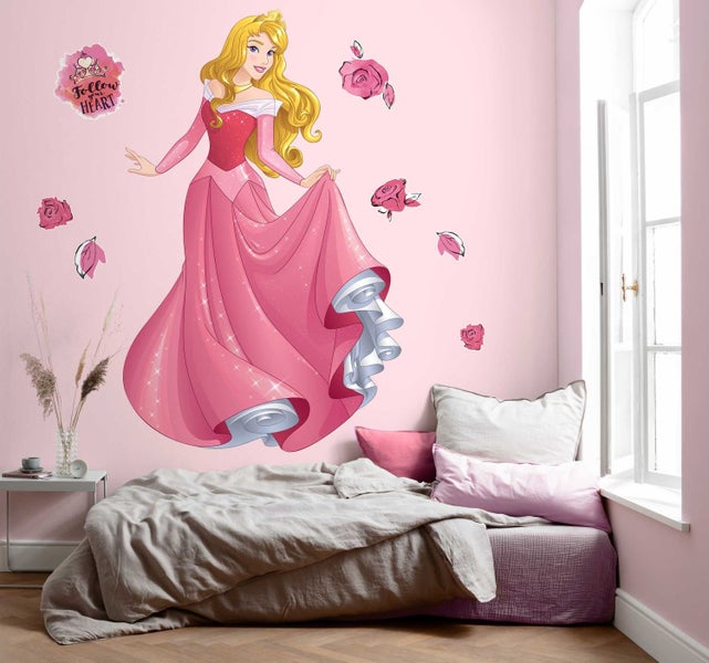 Disney Wandtattoo Dornröschen XXL Rosa - 127 x 200 cm - 612429