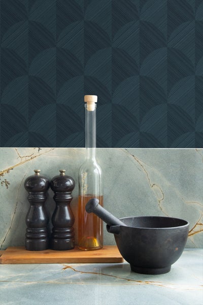 Origin Wallcoverings Tapete 3D Muster Dunkelblau - 50 x 900 cm - 347992