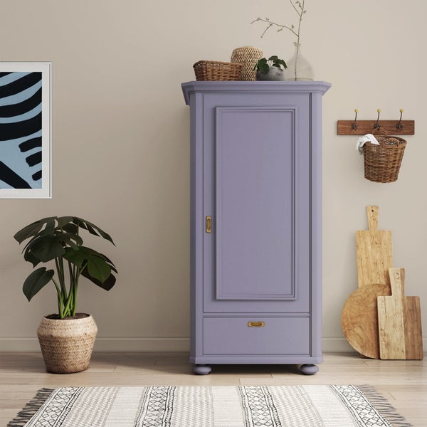 MissPompadour seidenmatte Holzfarbe - Lila mit Provence - 2,5 L, Möbelfarbe ohne Schleifen - Farbe für Holz, Metall, Kunststoff - Holzlack, Möbellack schnelltrocknend mit hoher Deckkraft