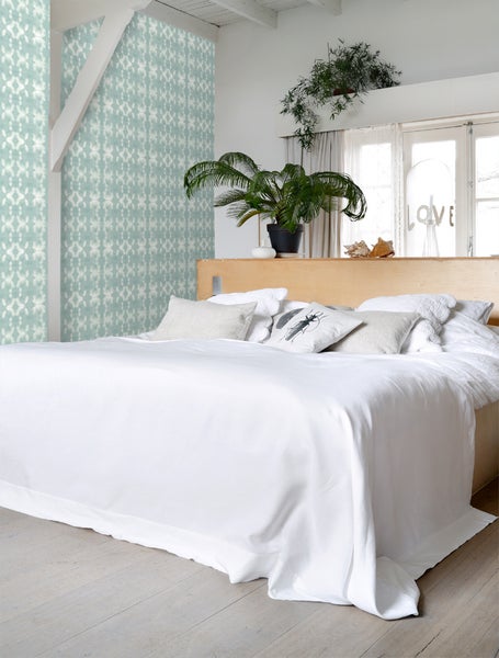 ESTAhome Tapete Tie-Dye Shibori Muster Pastell Mintgrün - 53 cm x 10,05 m - 148682