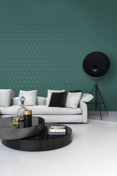 Origin Wallcoverings Tapete grafische Dreiecke Grün - 53 cm x 10.05 m - 347717