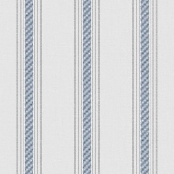 Sanders und Sanders Tapete Streifen Blau und Grau - 53 cm x 10.05 m - 640665