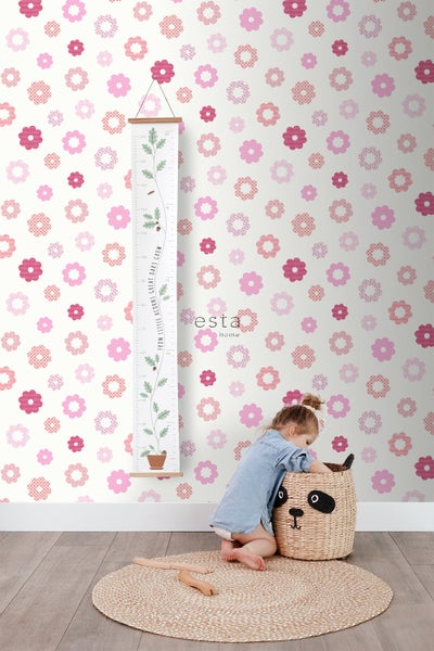 ESTAhome Tapete Spitzemotiv Rosa - 53 cm x 10.05 m - 115734
