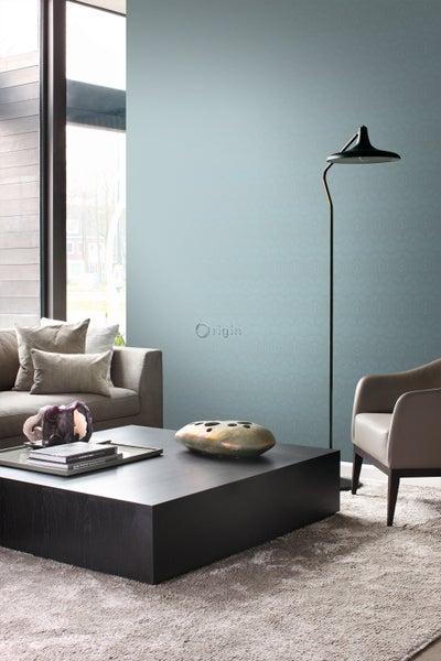 Origin Wallcoverings Tapete Ornamente Eisblau - 53 cm x 10.05 m - 346246