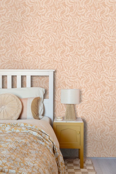 ESTAhome Tapete Blätter Terrakotta - 50 x 900 cm - 131141