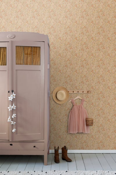 ESTAhome Tapete Blumen Ockergelb - 50 x 900 cm - 131459