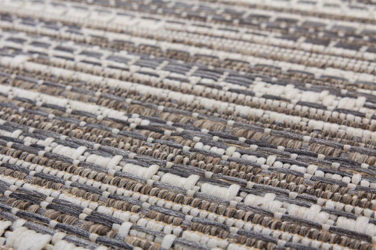 Flachflor Teppich Evander Beige Modern 80 x 150 cm