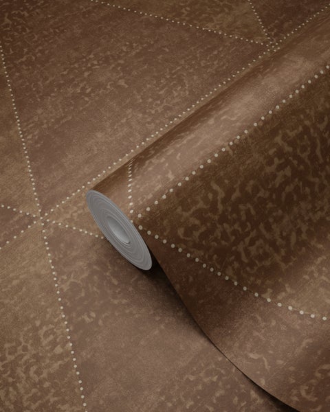 Origin Wallcoverings Tapete verwitterte Metalldreiecke Rostbraun - 53 cm x 10.05 m - 337604