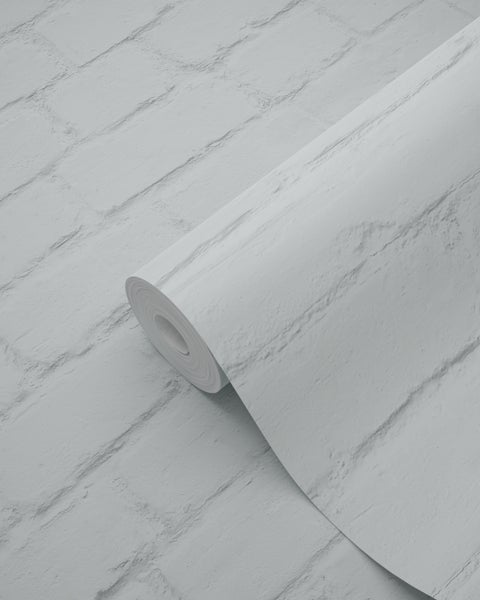 Origin Wallcoverings Tapete Stein-Optik Pastell Mintgrün - 53 cm x 10.05 m - 347487