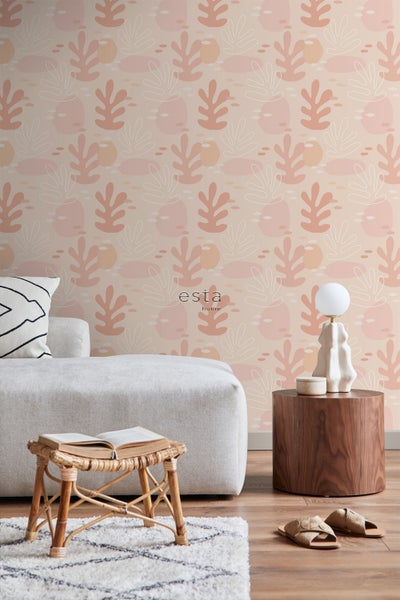 ESTAhome Tapete Koralle Hellrosa - 50 x 900 cm - 139541