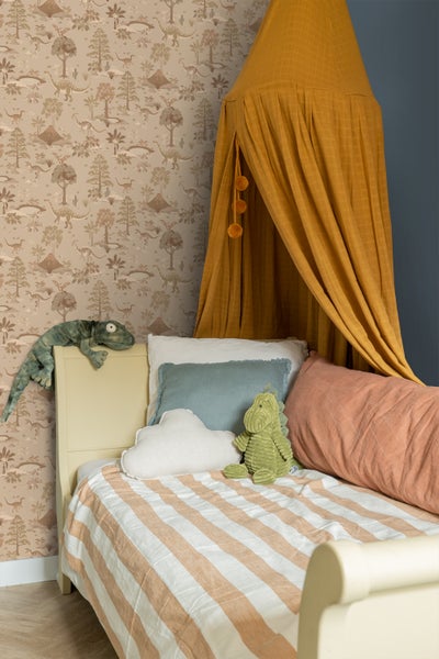 ESTAhome Tapete Dinosaurier Braun - 50 x 900 cm - 131658