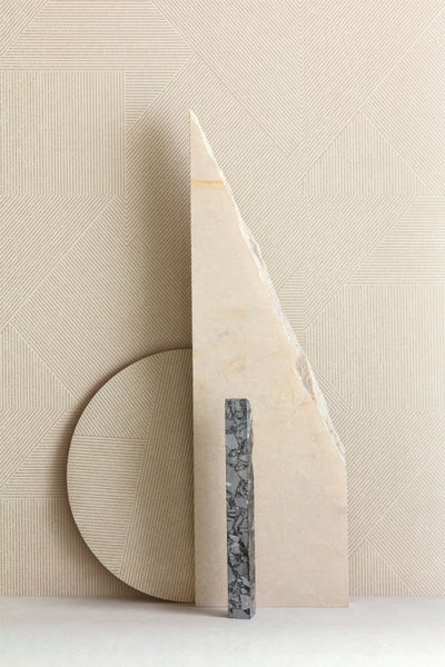 Masureel Tapete geometrisches Motiv Grau - 53 cm x 10.05 m - 630738