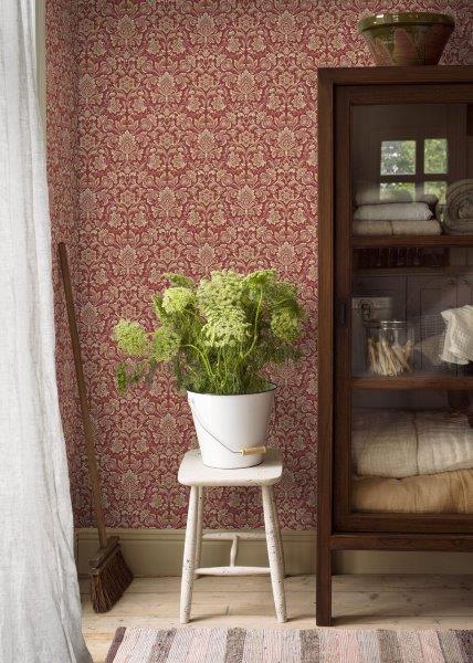 Rolle gemusterte Tapete mit floralem Design