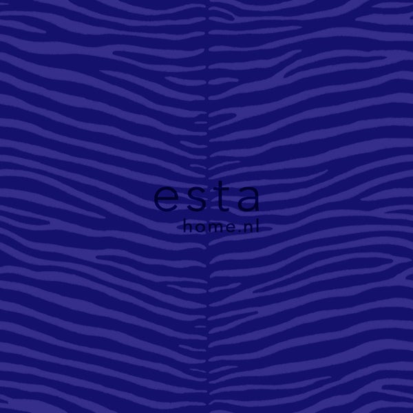ESTA Home Logo auf Tapete mit Zebramuster