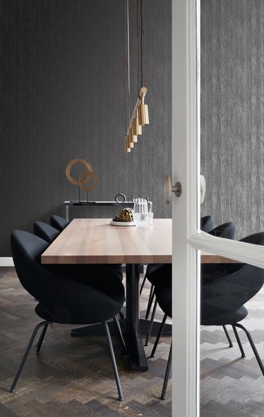 Origin Wallcoverings Tapete Holz-Optik Schwarz - 53 cm x 10.05 m - 347558