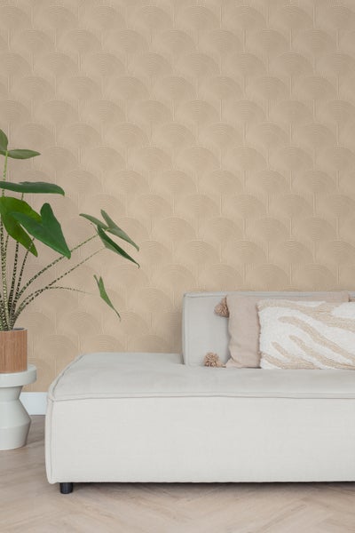 ESTAhome Tapete 3D Muster Beigebraun - 50 x 900 cm - 131102